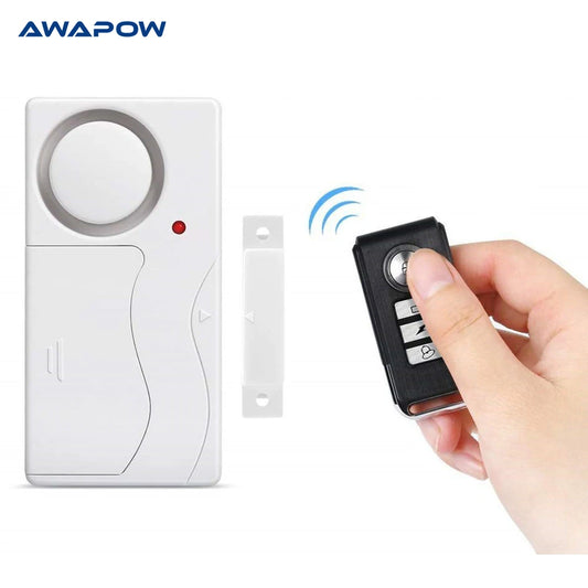 Awapow Door Alarm Wireless Remote Control Anti-Theft Door And Window Security Alarms Sensor