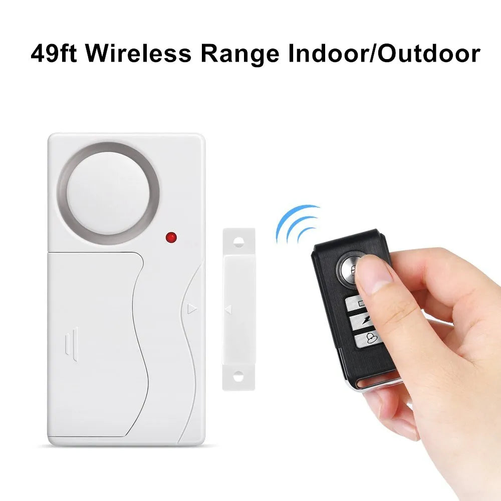Awapow Door Alarm Wireless Remote Control Anti-Theft Door And Window Security Alarms Sensor