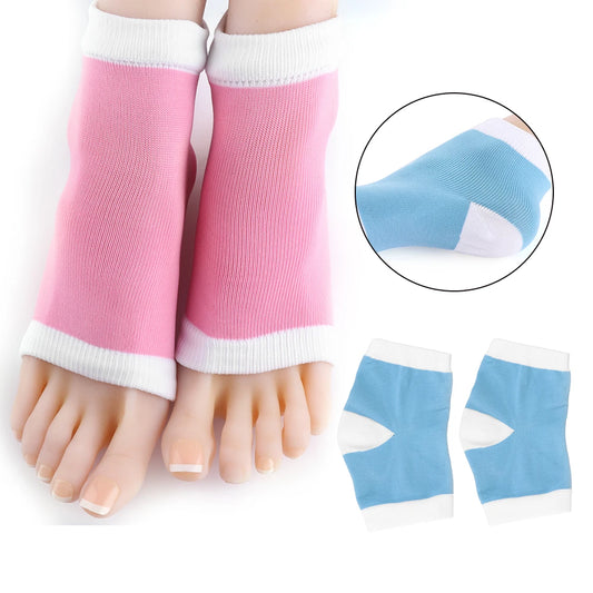 1 Pair Silicone Moisturizing Gel Heel Socks: Reusable Anti-Cracked Chapped Foot Smooth Skin Care Exfoliating Foot Protector Tools