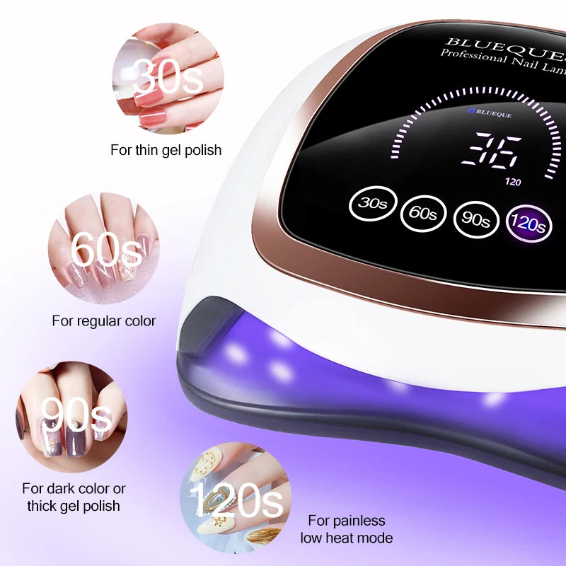 168W 42LEDs Nail Drying Lamp: Professional LED UV Drying Lamp with Auto Sensor for Manicure - Smart Nail Salon Equipment Tools